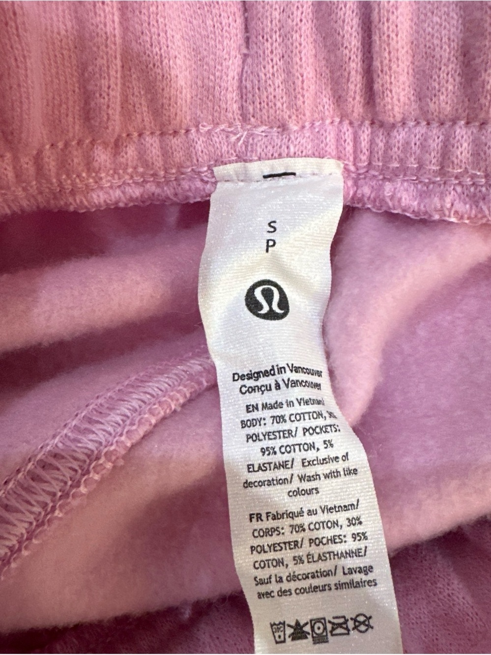 Lululemon Pink Elastic Waist Jogger Pants - Picture 3 of 3